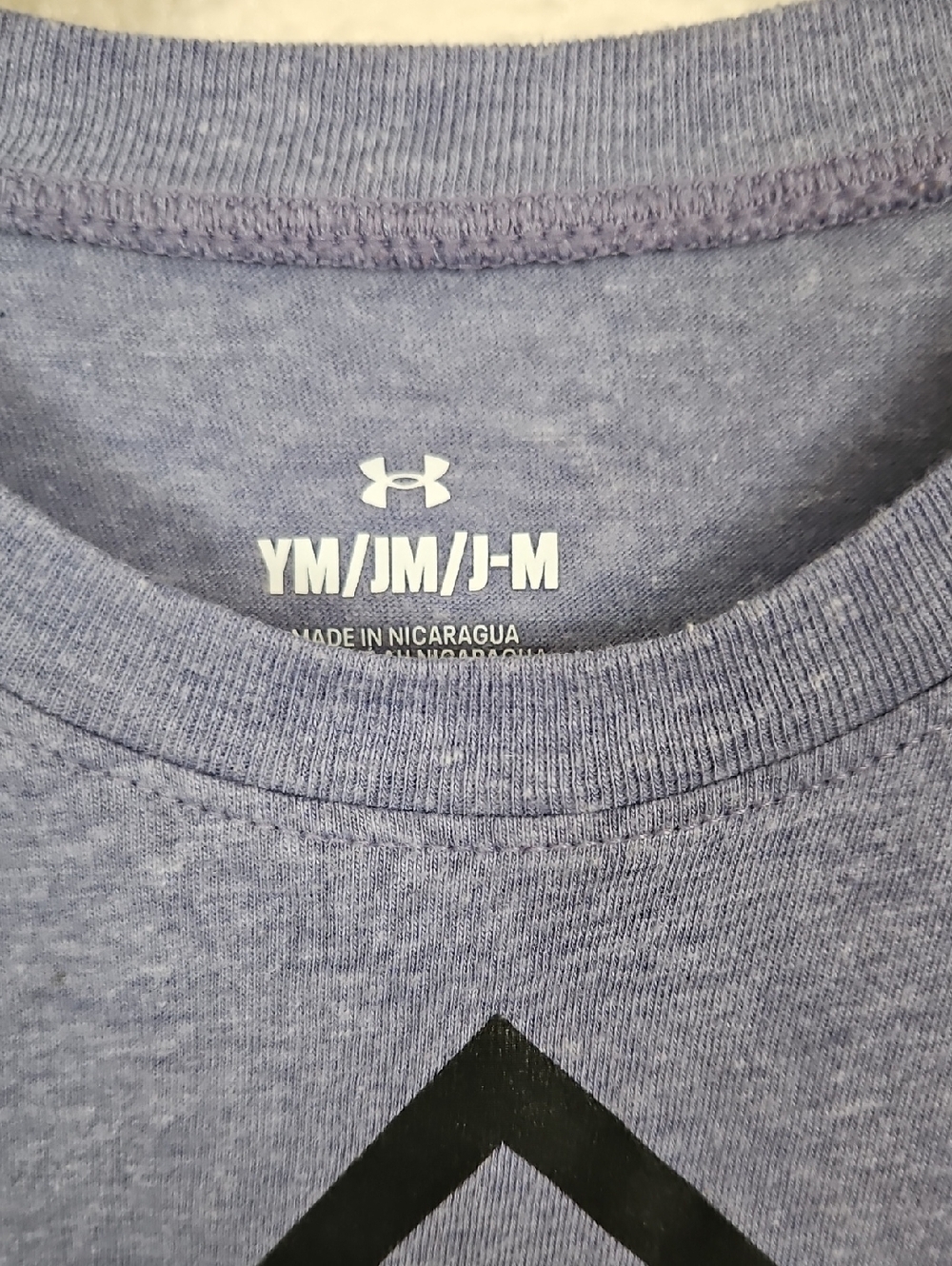 Under Armour Boys Heather Blue Graphic Crew Neck Tee - Picture 2 of 2